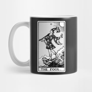 0. The Fool Tarot Card | Black and White Mug